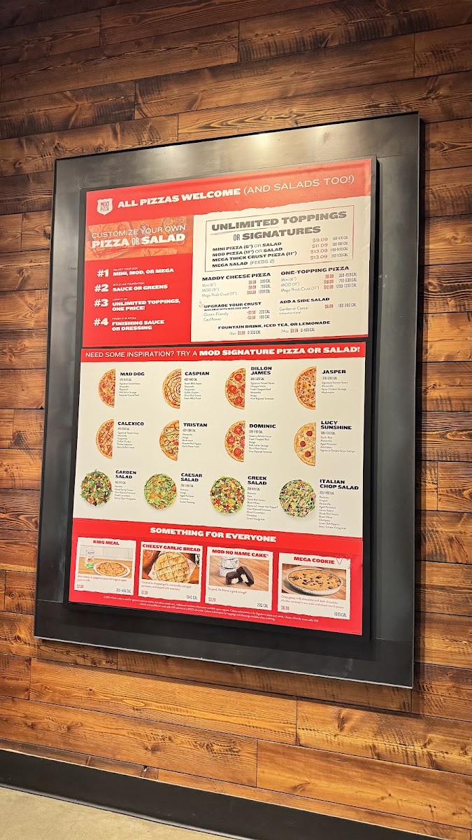 MOD Pizza Photo Menu 1