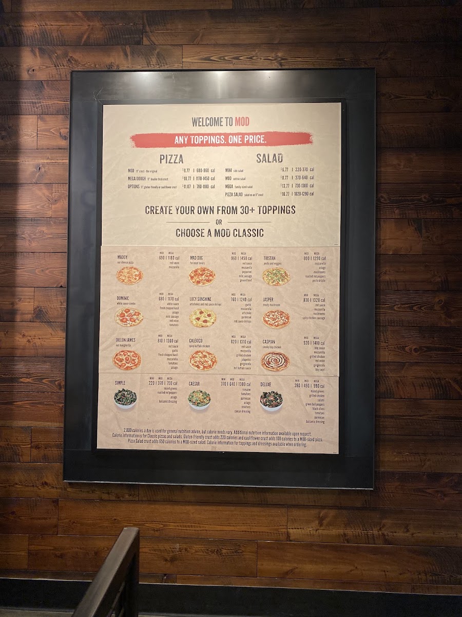 MOD Pizza Photo Menu 2