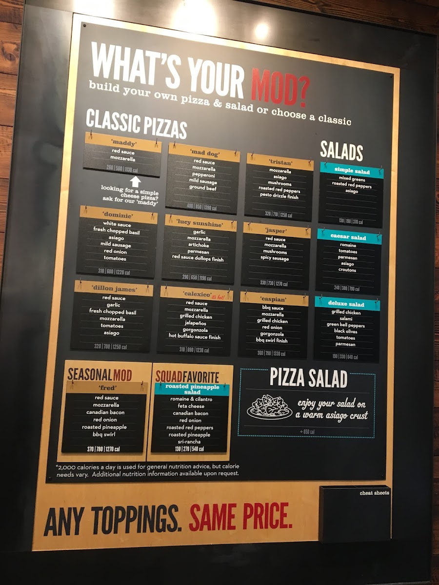 MOD Pizza Photo Menu 9