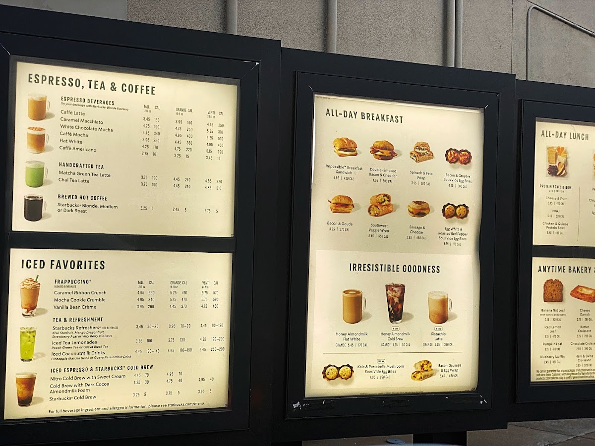 Starbucks Photo Menu 2