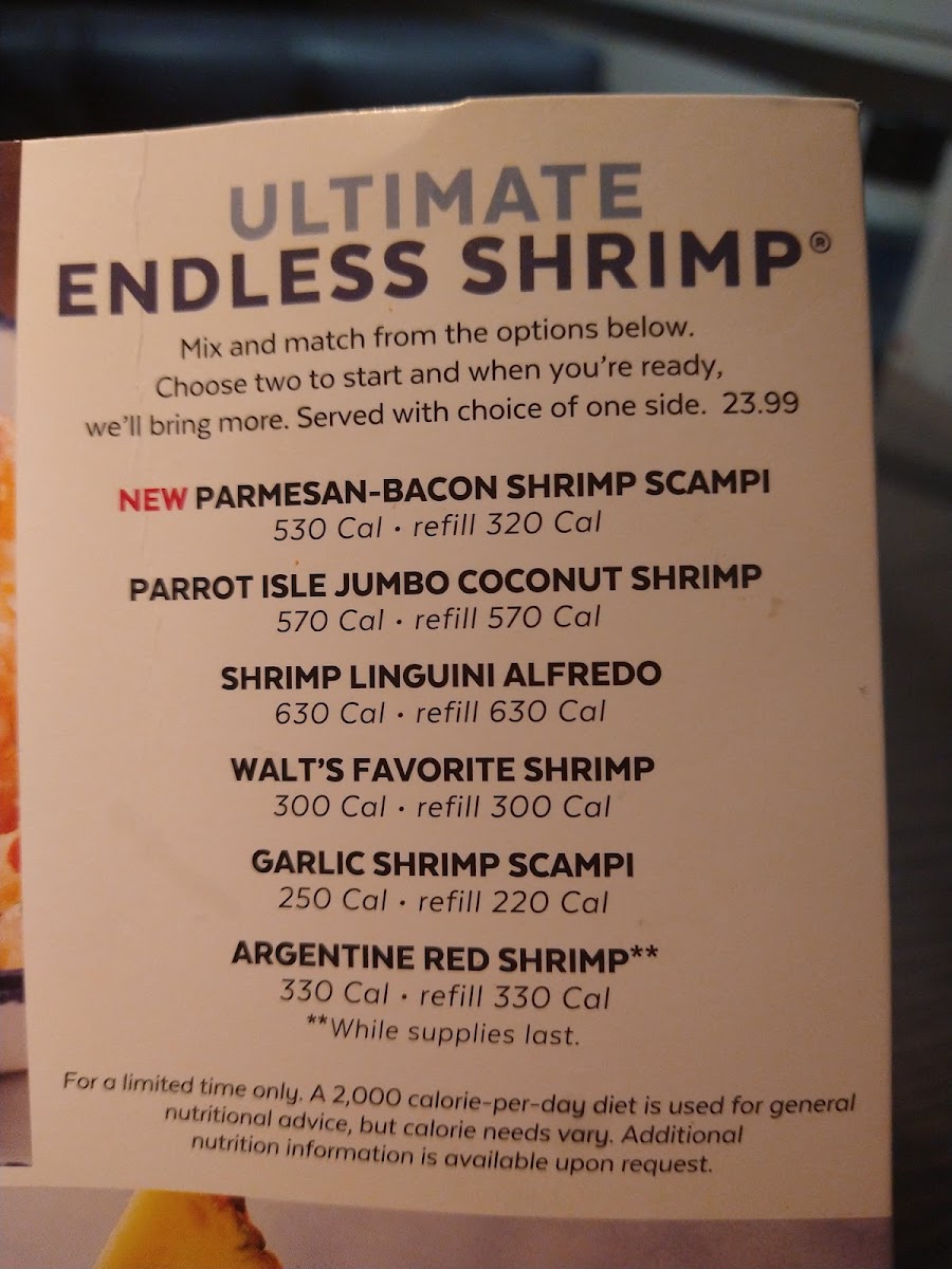Red Lobster Photo Menu 5