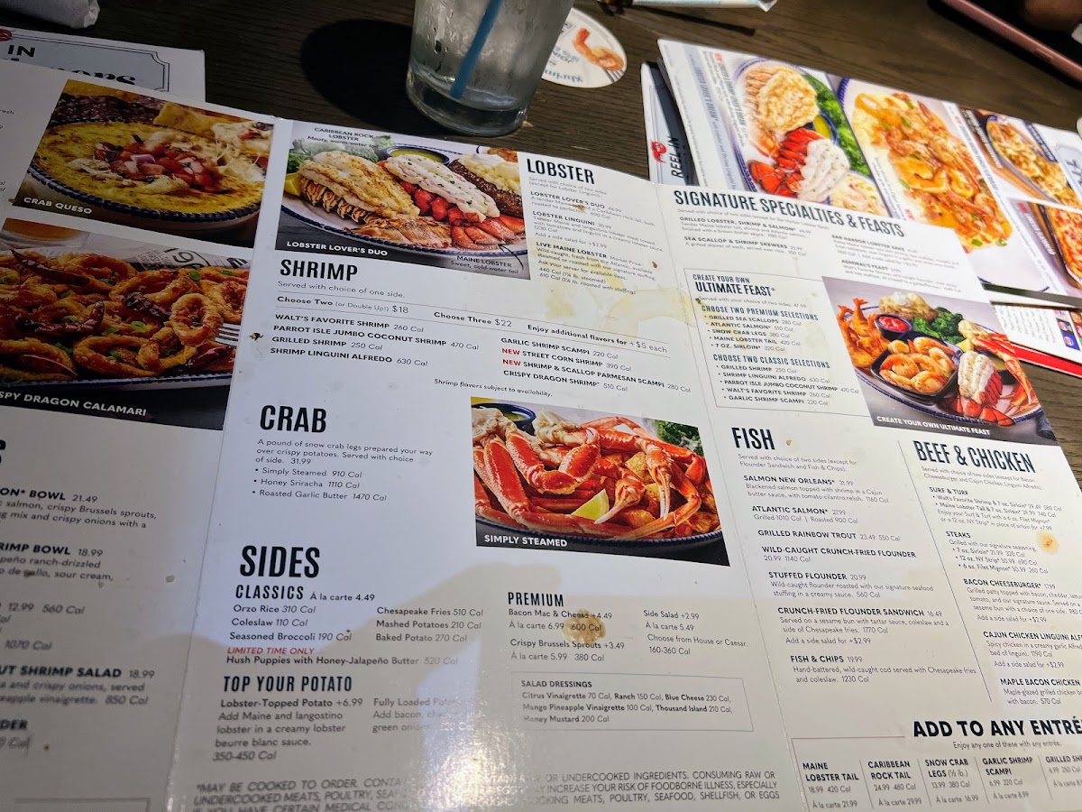 Red Lobster Photo Menu 7
