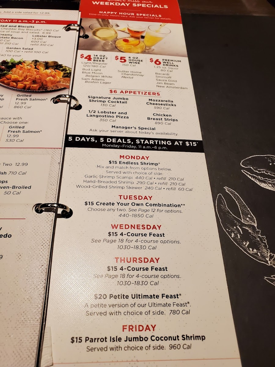 Red Lobster Photo Menu 9