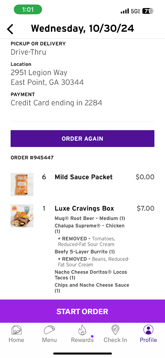 Taco Bell Photo Menu 1