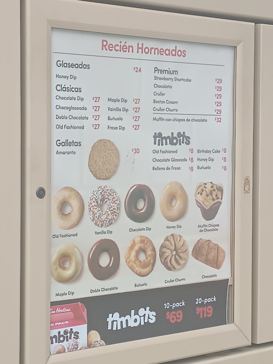 Tim Hortons Photo Menu 1
