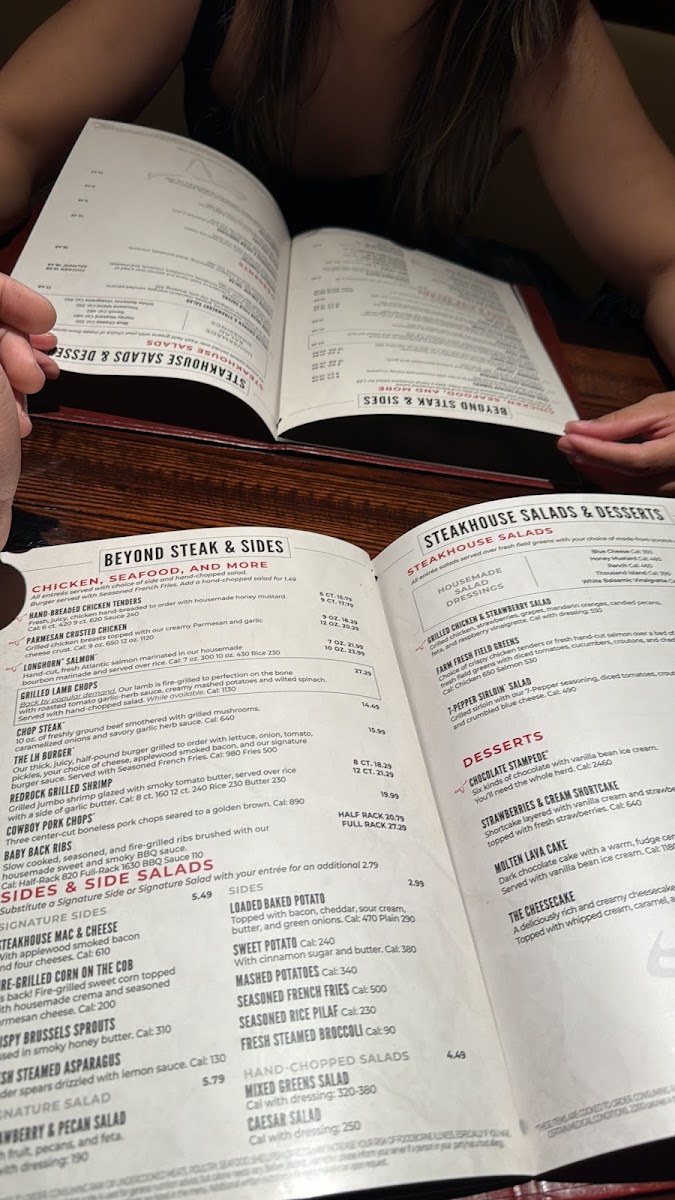 LongHorn Steakhouse Photo Menu 5