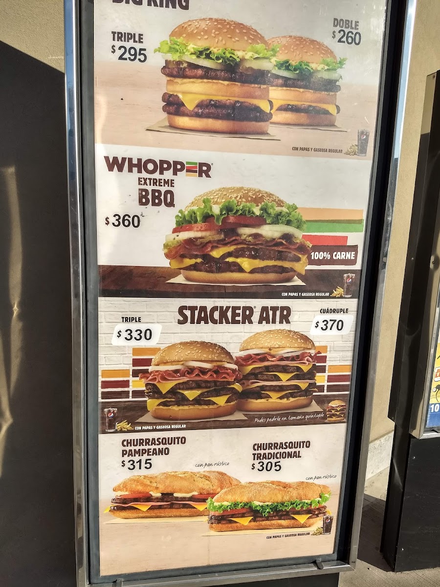 Burger King Photo Menu 1