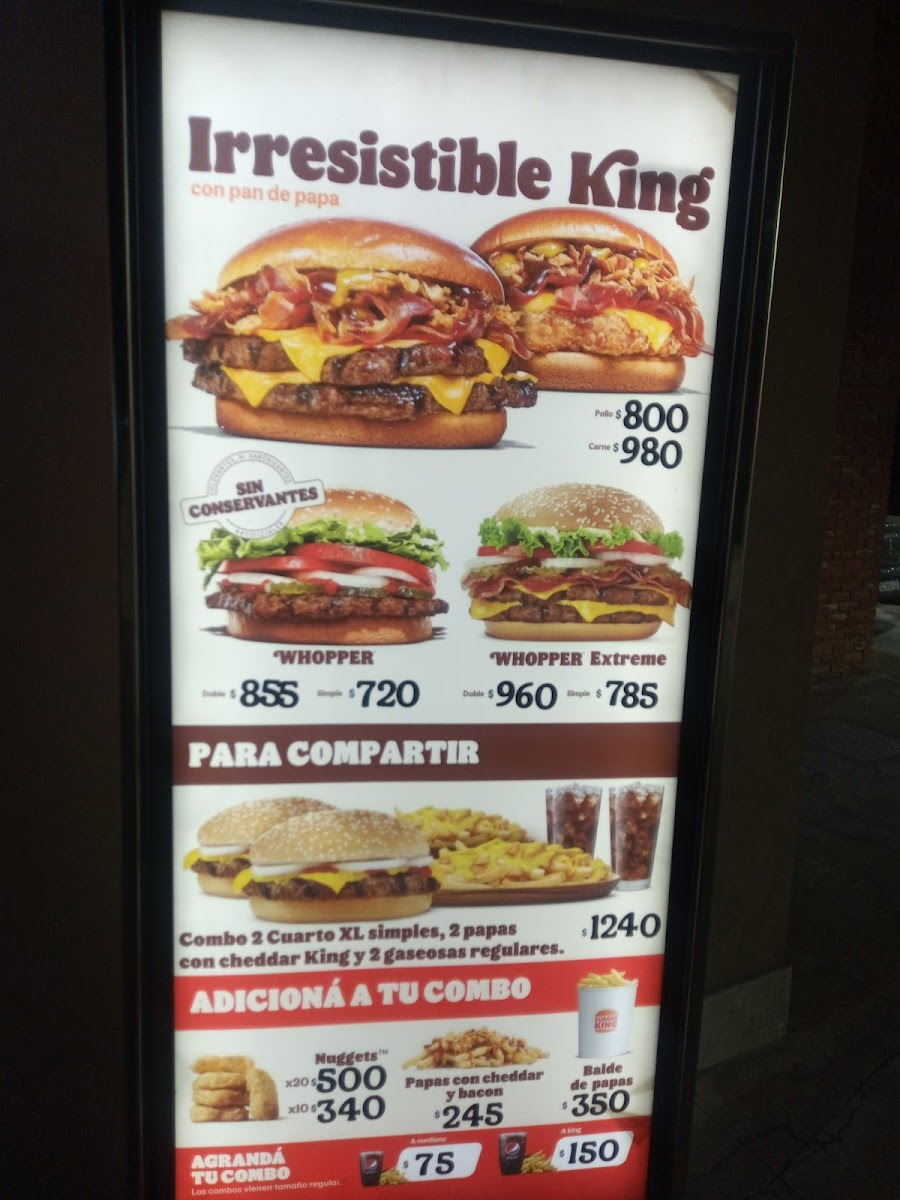 Burger King Photo Menu 3