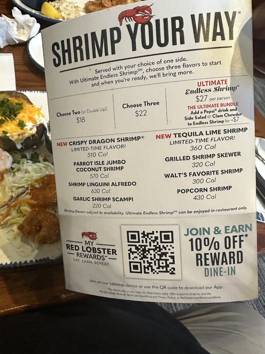 Red Lobster Photo Menu 2