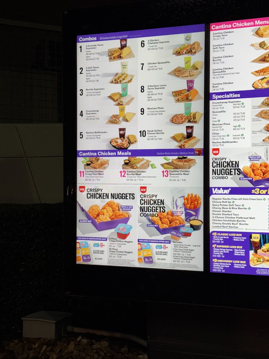 Taco Bell Photo Menu 2