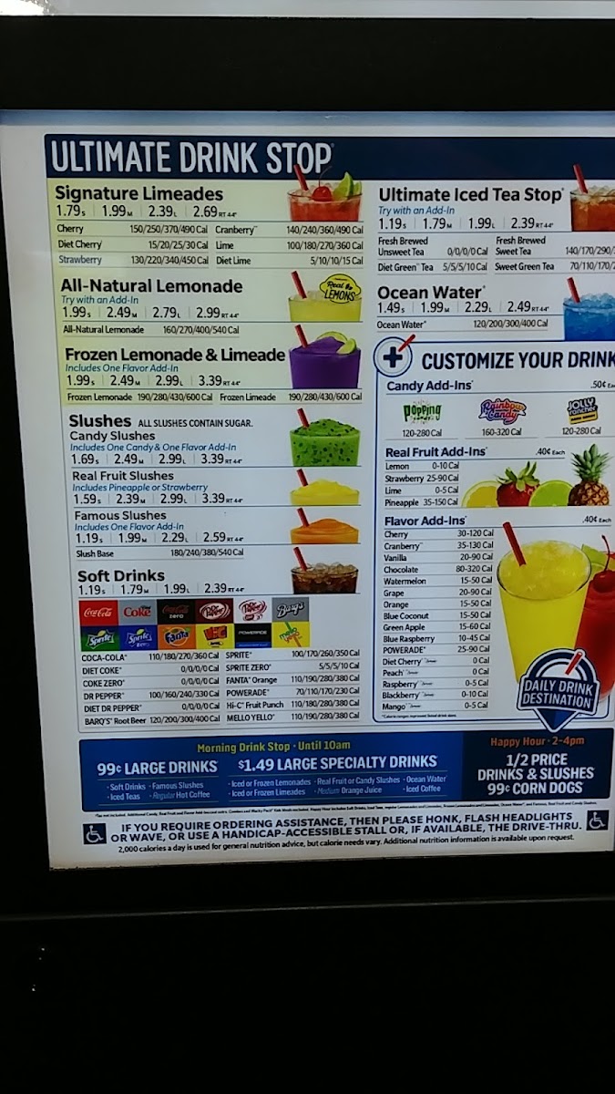 Sonic Drive-In Photo Menu 2