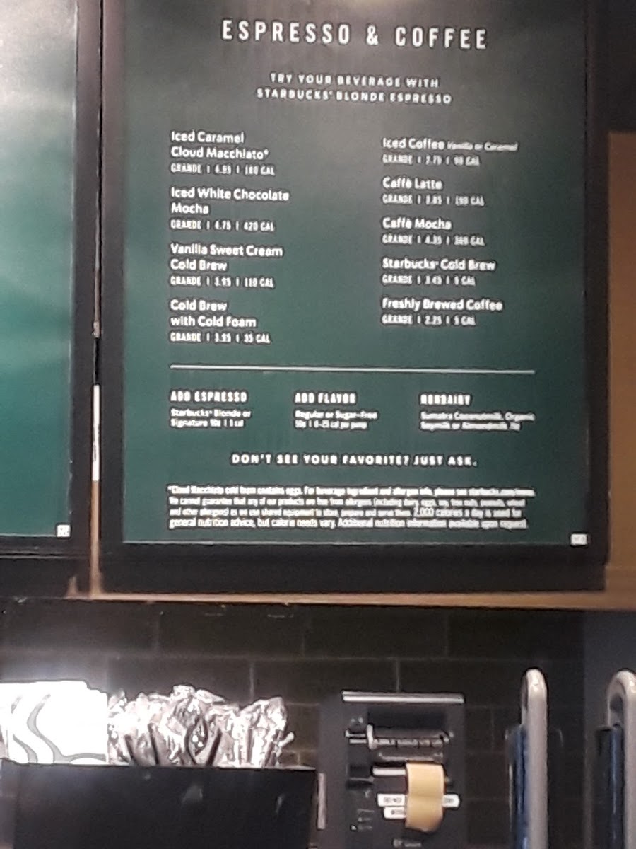 Starbucks Photo Menu 2