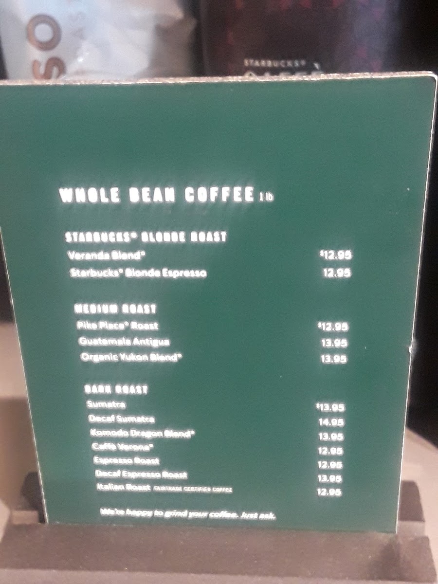 Starbucks Photo Menu 3