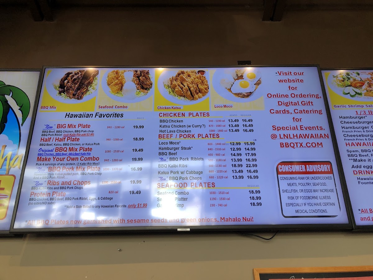 L&L Hawaiian Barbecue Photo Menu 7