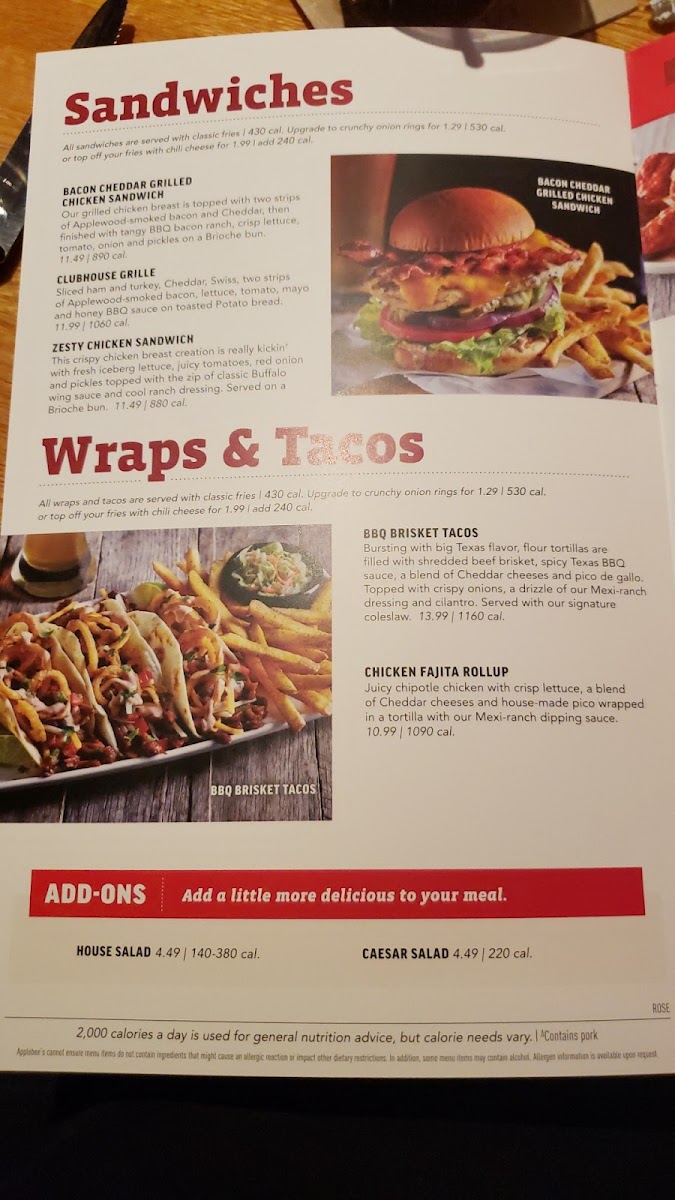 Applebee's Grill + Bar Photo Menu 10