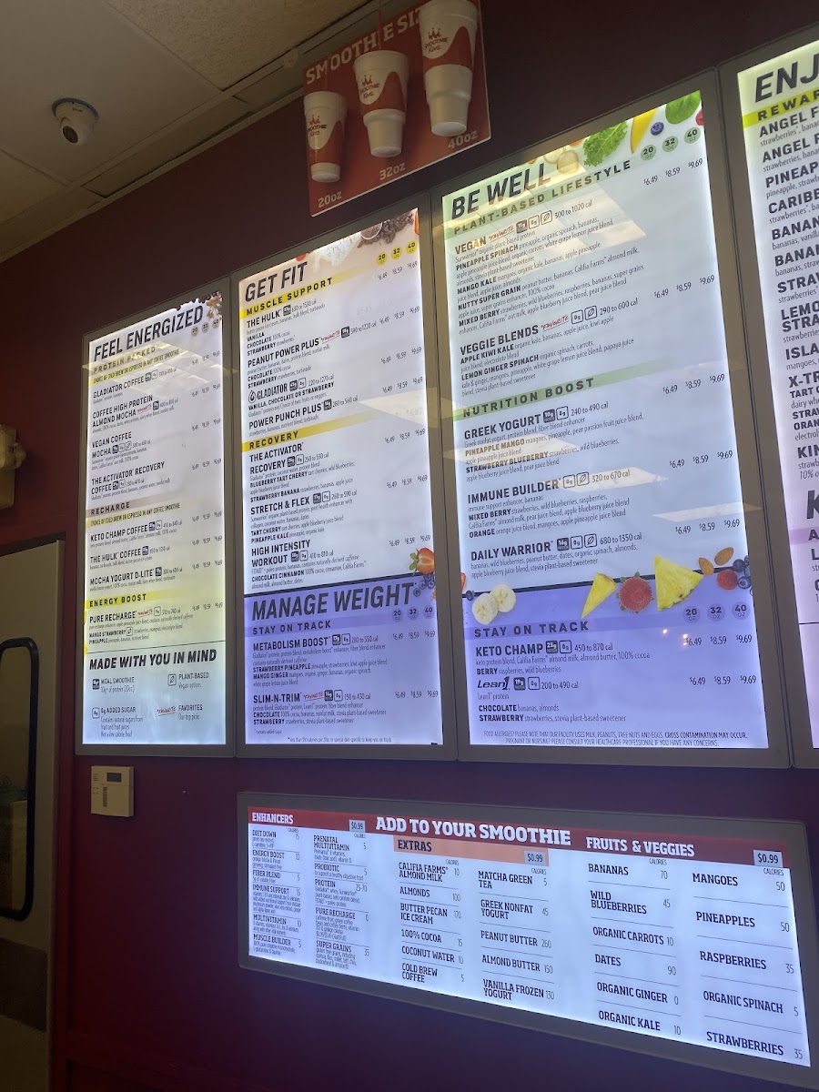Smoothie King Photo Menu 1