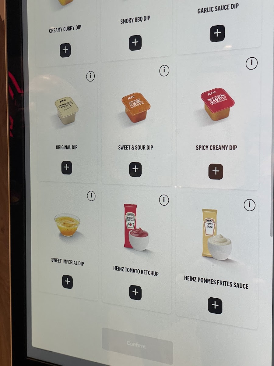 Kentucky Fried Chicken Photo Menu 1