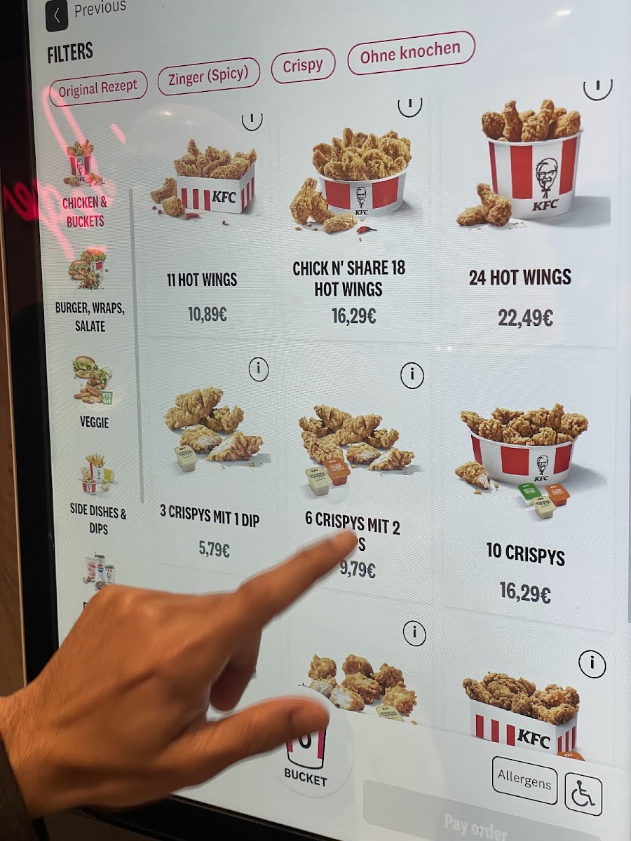 Kentucky Fried Chicken Photo Menu 3