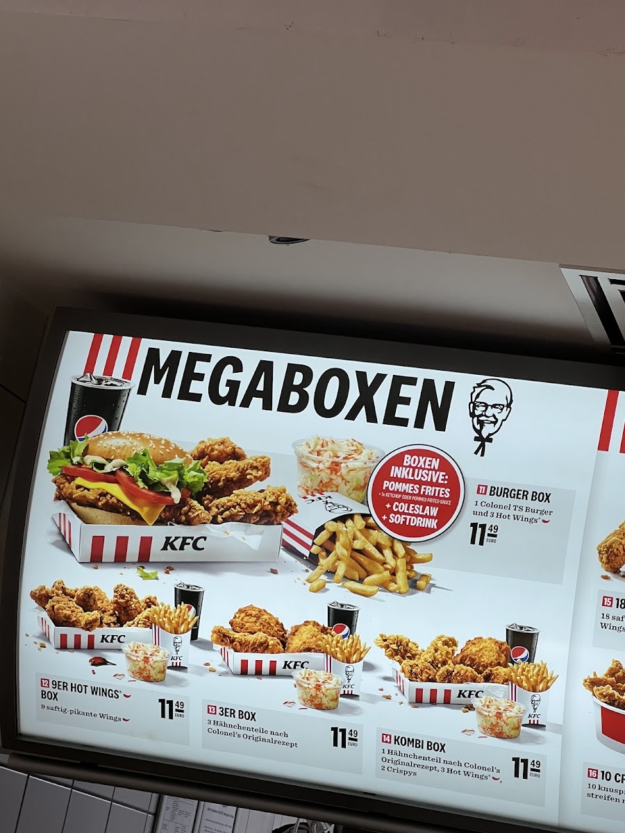 Kentucky Fried Chicken Photo Menu 4