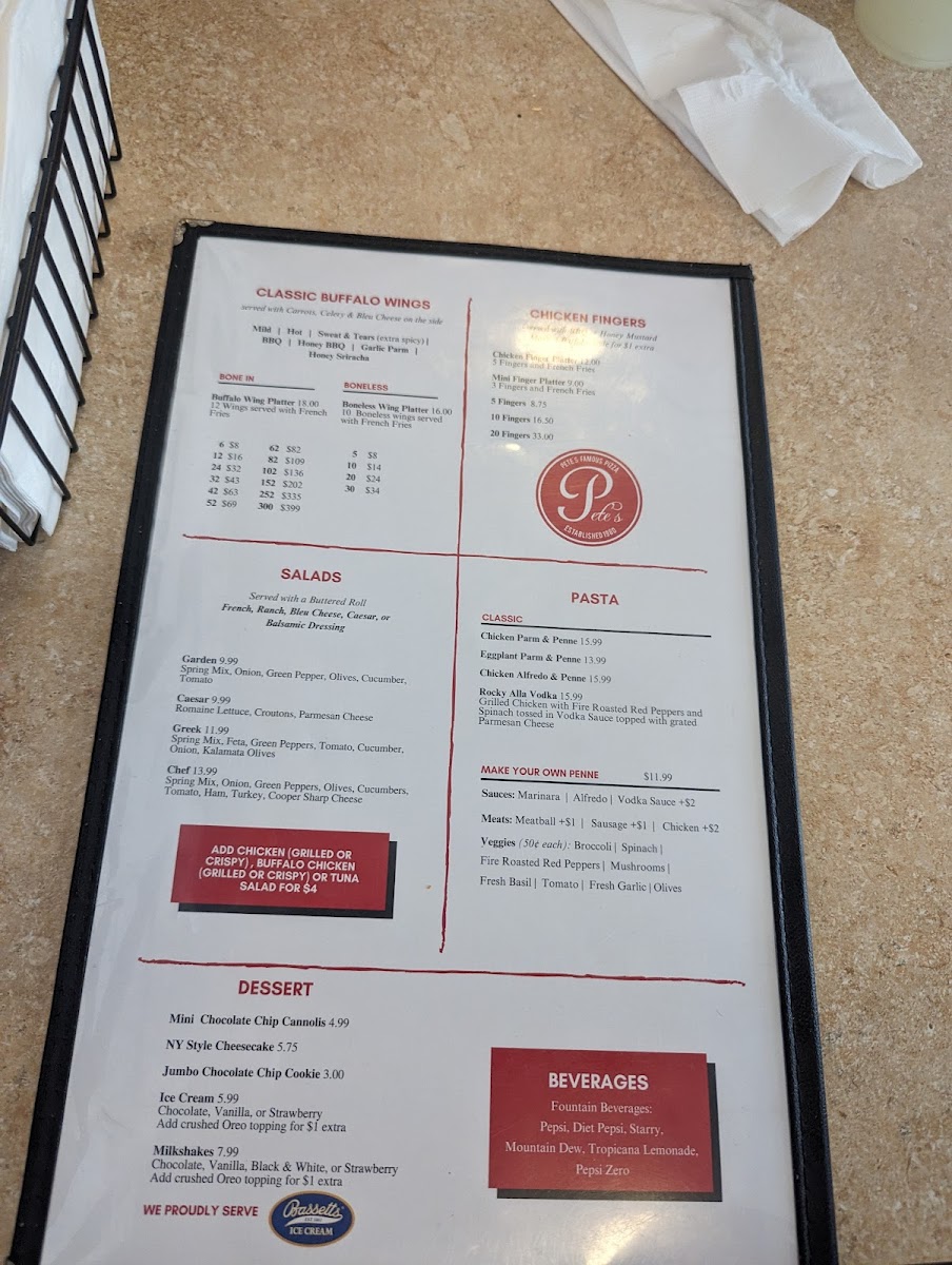 Pete's Famous Pizza Photo Menu 10