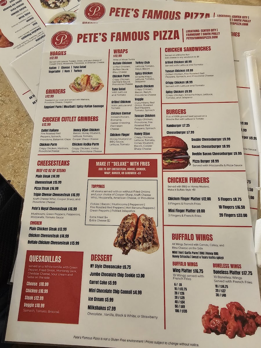 Pete's Famous Pizza Photo Menu 5
