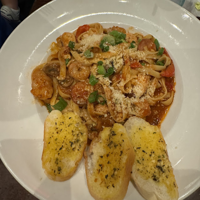Crab Cake and Shrimp Alfredo