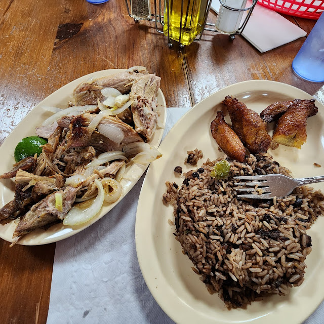 Lechón Asado with Moros and Plantains