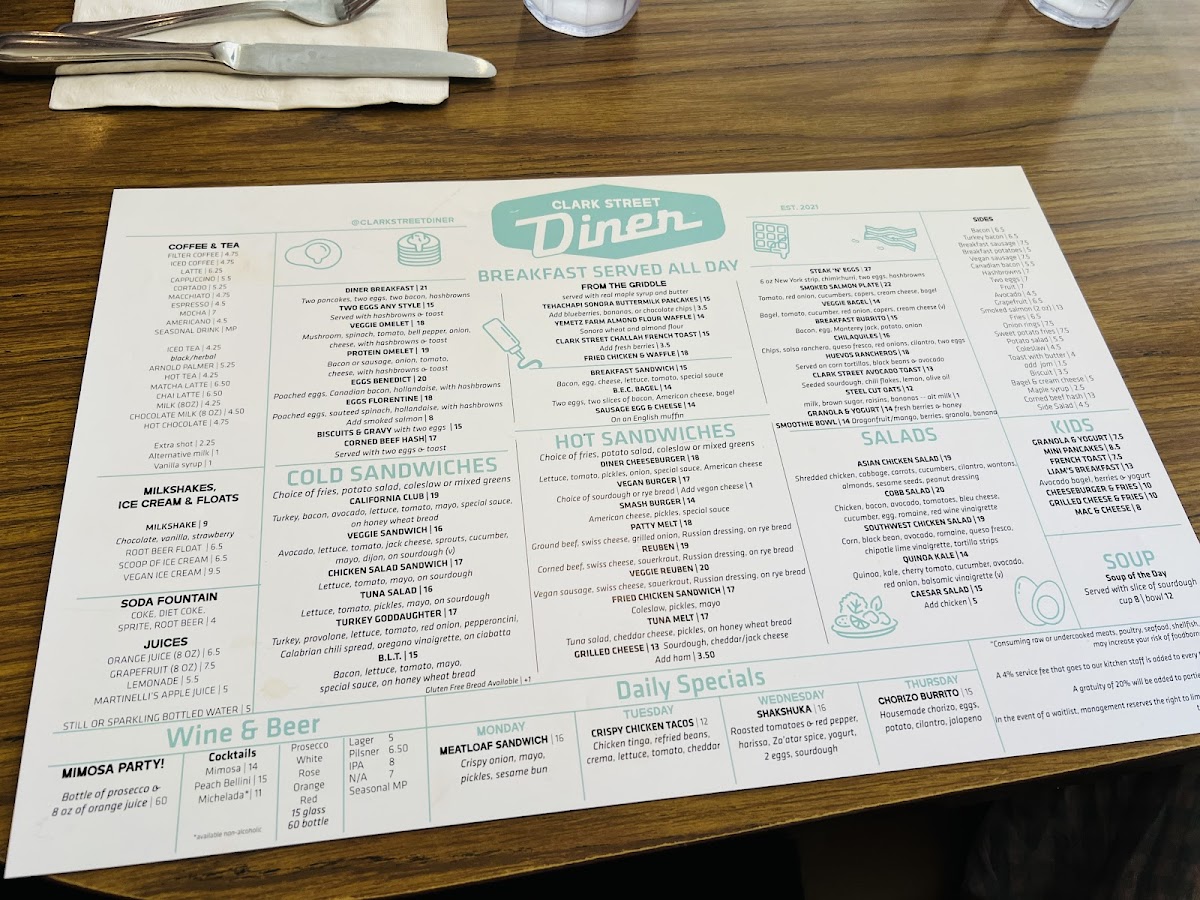 Clark Street Diner Photo Menu 4