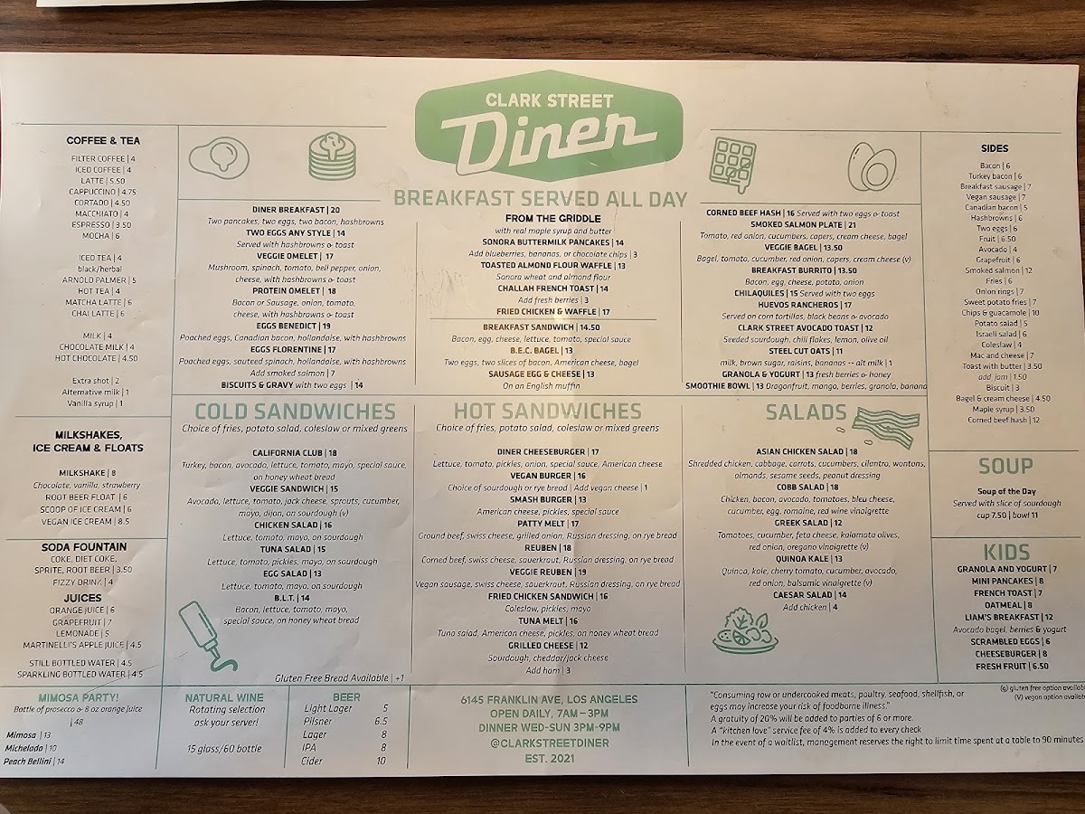 Clark Street Diner Photo Menu 5