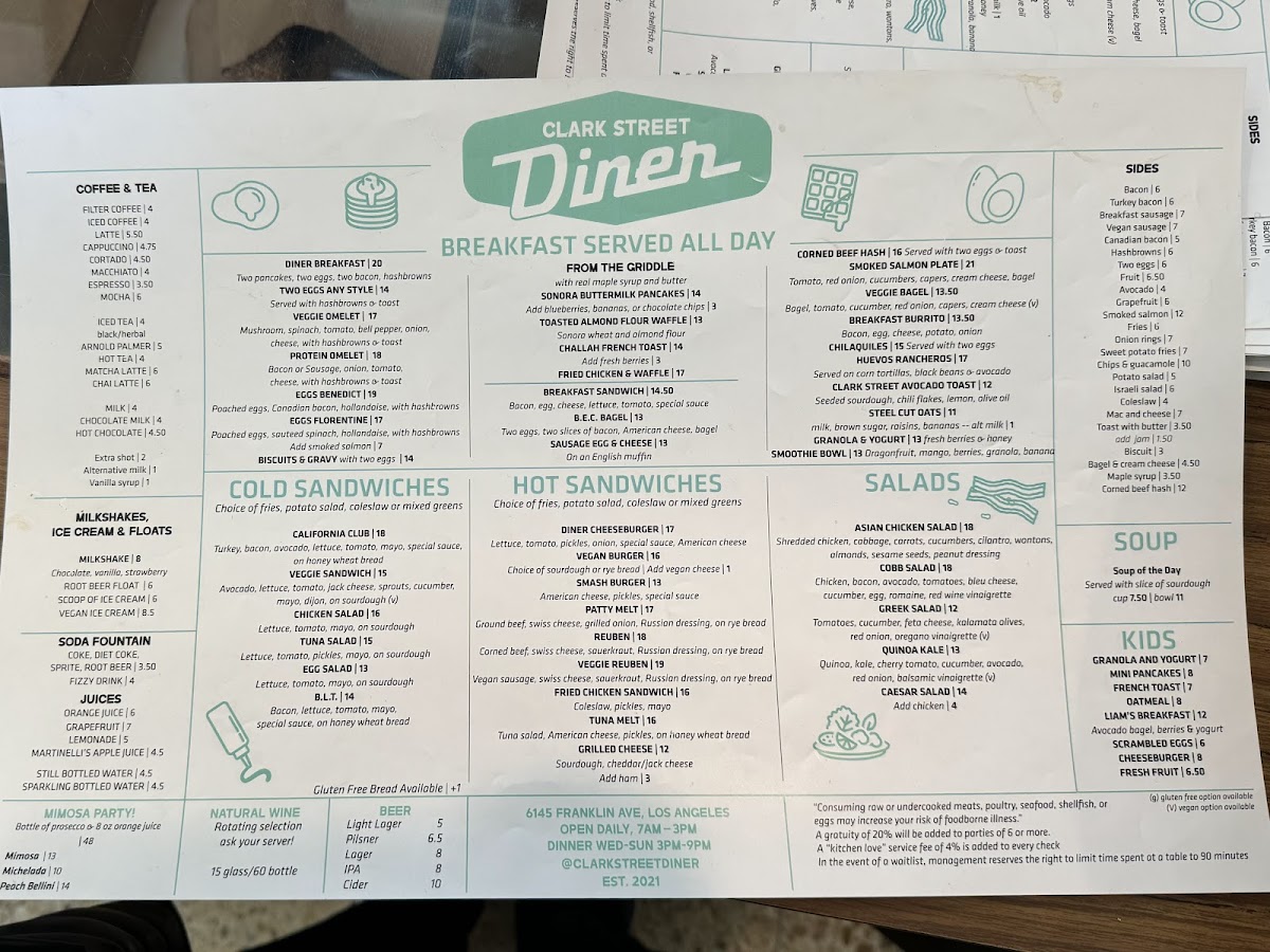 Clark Street Diner Photo Menu 6