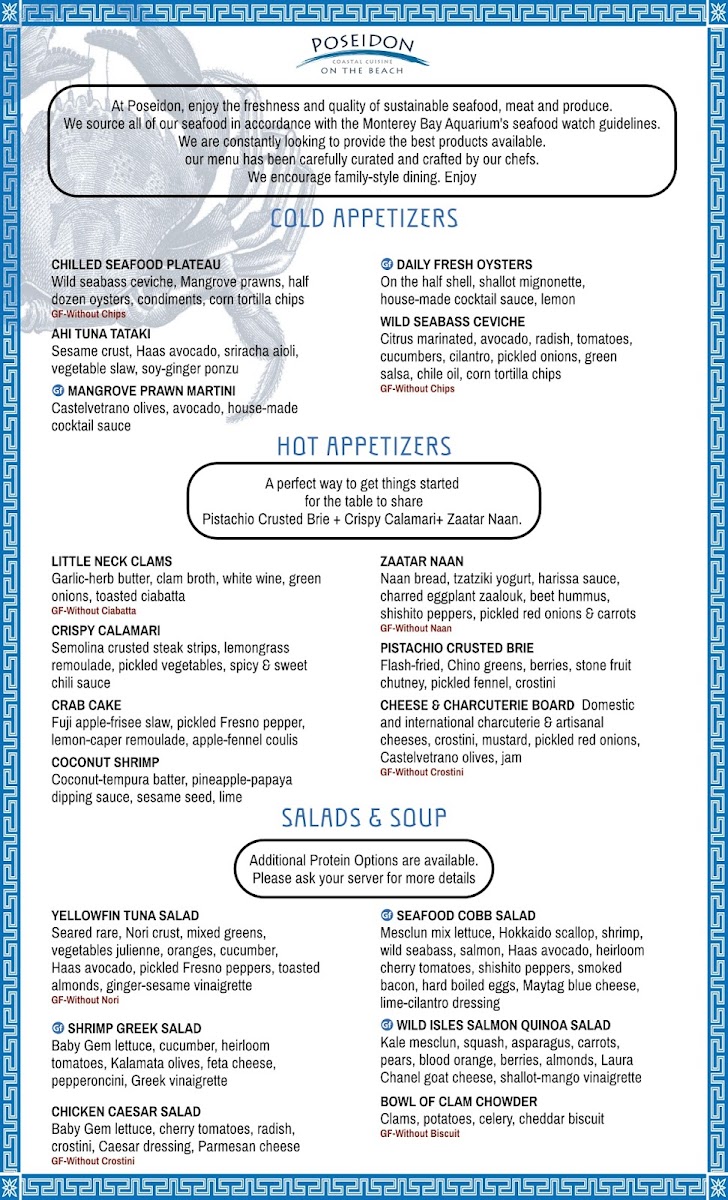 Poseidon Restaurant Del Mar Photo Menu 8