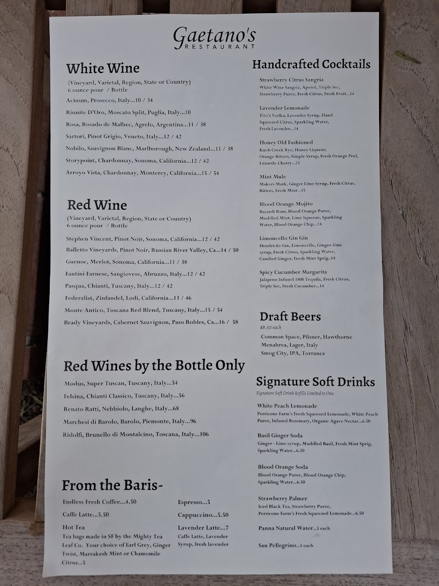 Gaetano's Restaurant Photo Menu 10
