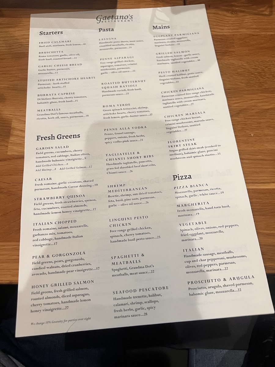 Gaetano's Restaurant Photo Menu 4