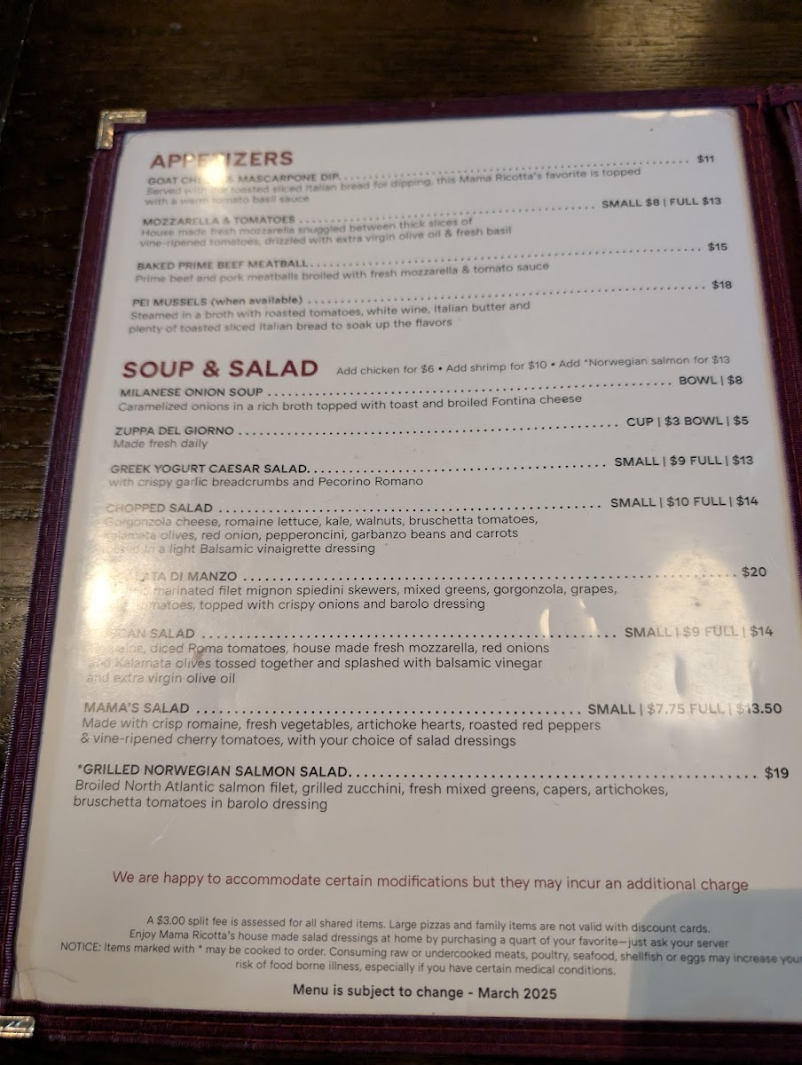 Mama Ricotta's Photo Menu 6