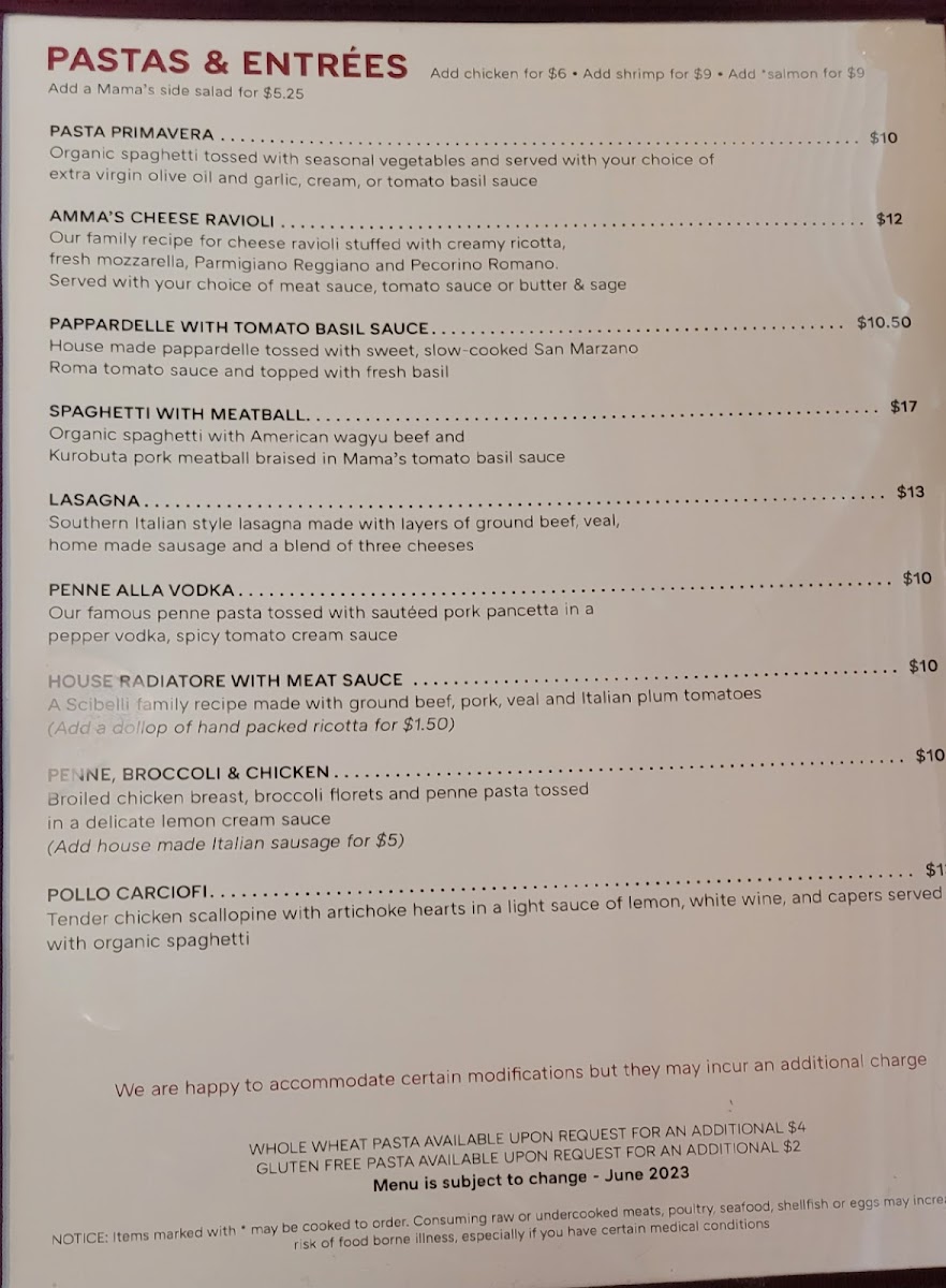 Mama Ricotta's Photo Menu 8
