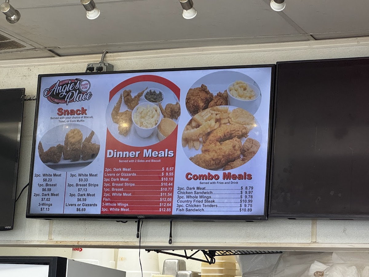 Angie's Place Photo Menu 1