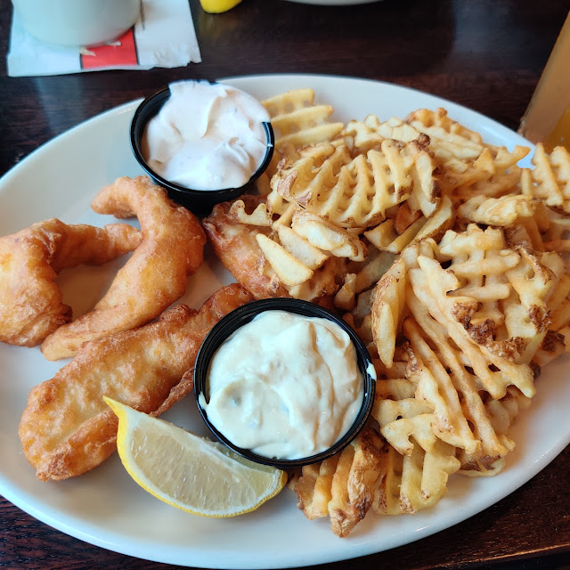 Fish and Waffle Fries Plate