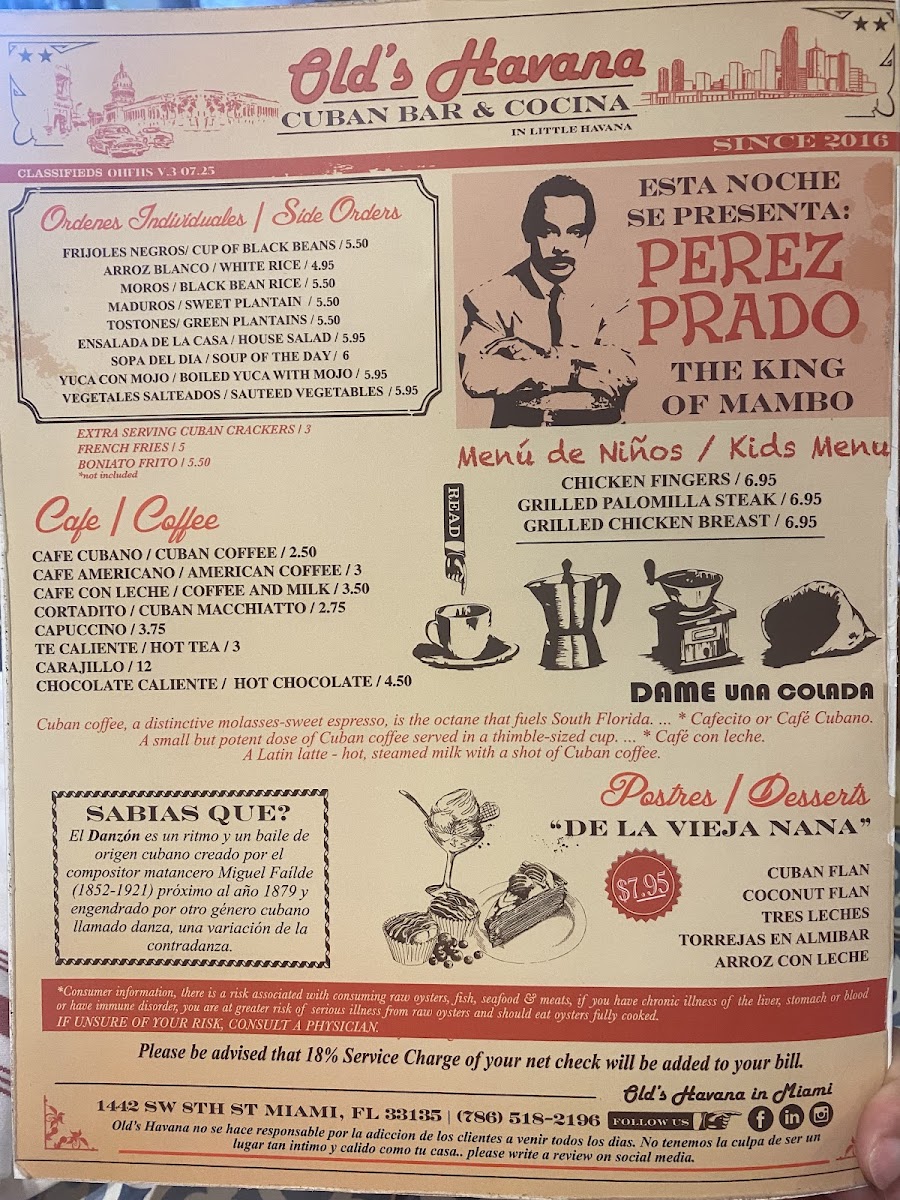 Old's Havana Cuban Bar & Cocina Photo Menu 3