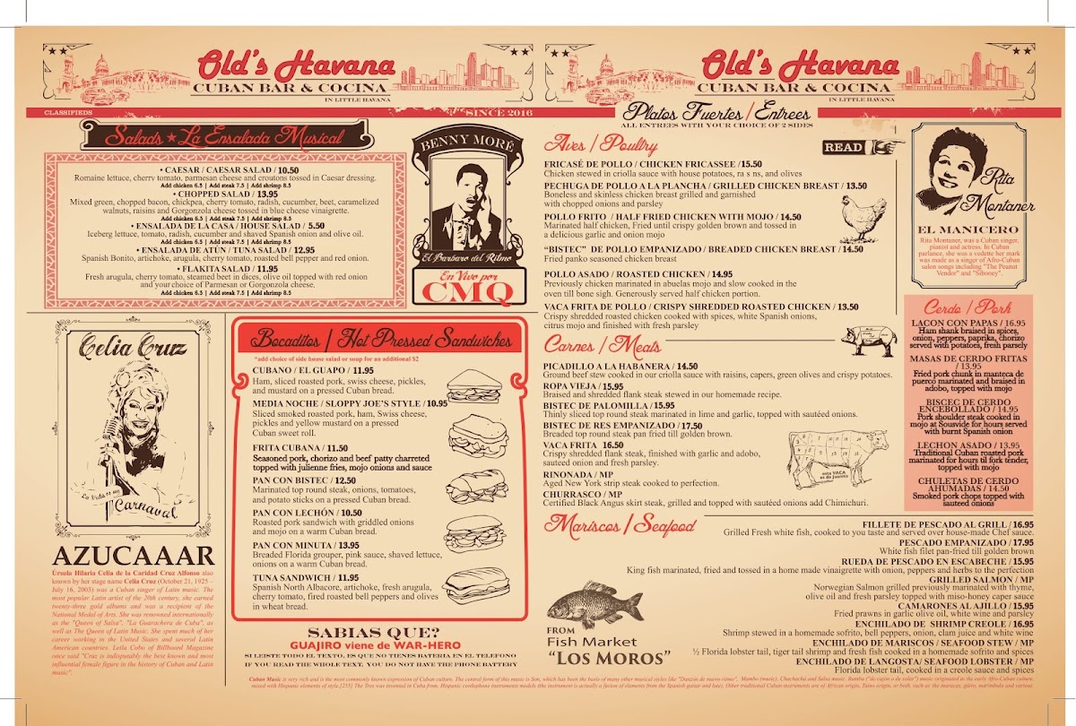 Old's Havana Cuban Bar & Cocina Photo Menu 4