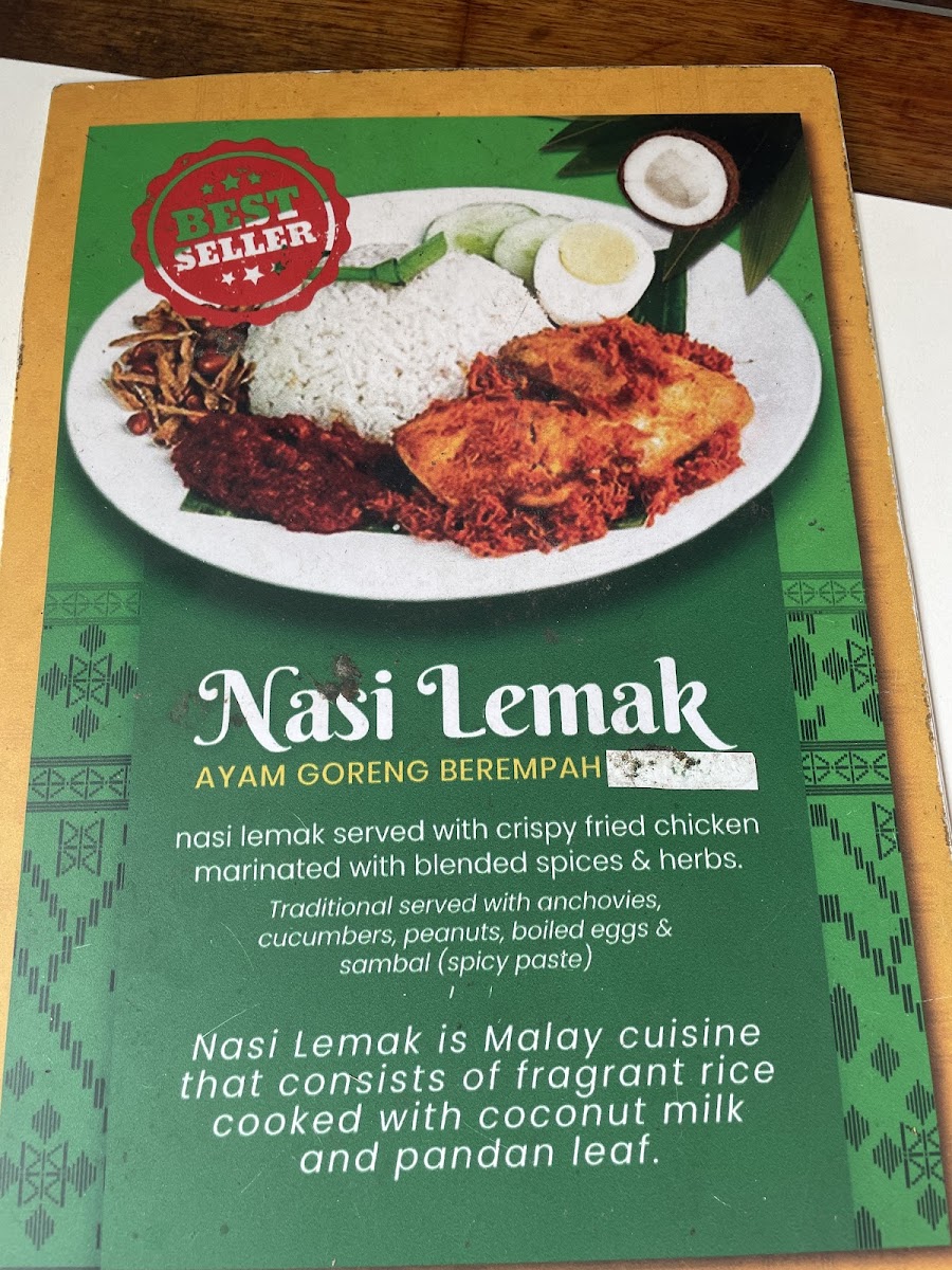 NASI LEMAK KUKUS Photo Menu 2