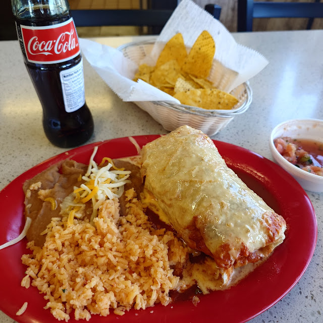 Chimichanga with Rice and Beans