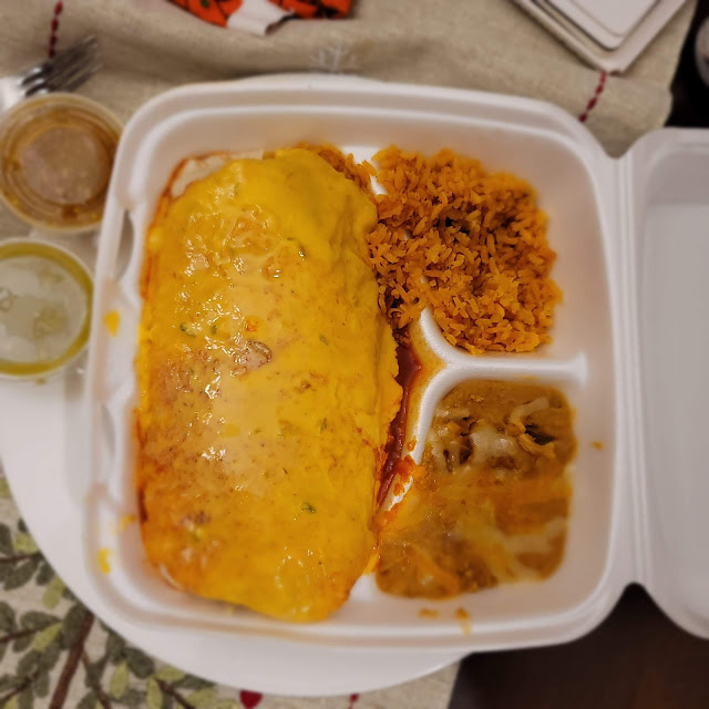 Wet Burrito with Rice and Beans