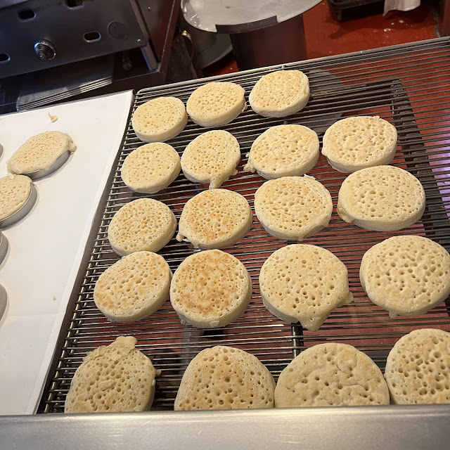 Crumpet with Butter Fresh Preserves and Ricotta or Cream Cheese or Almond Butter