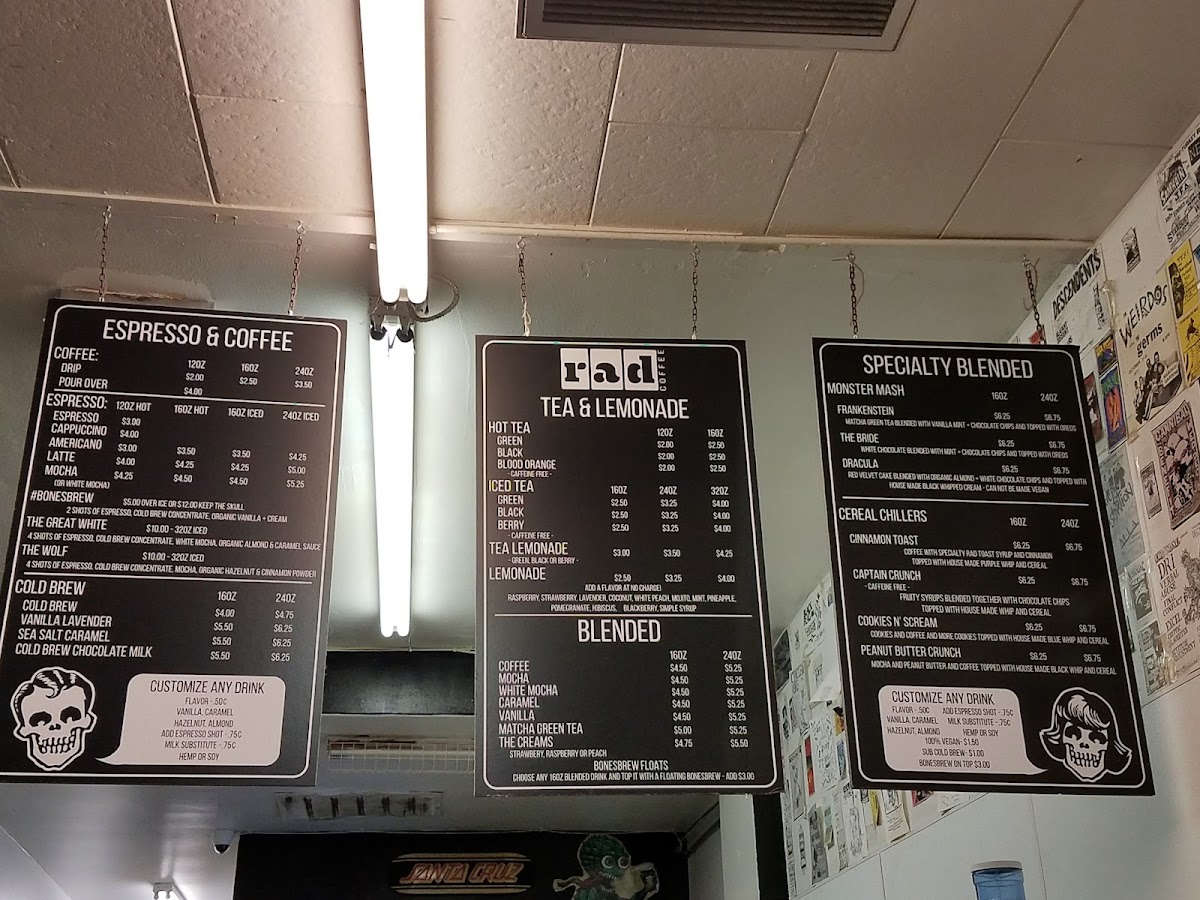 Rad Coffee - Upland Photo Menu 9