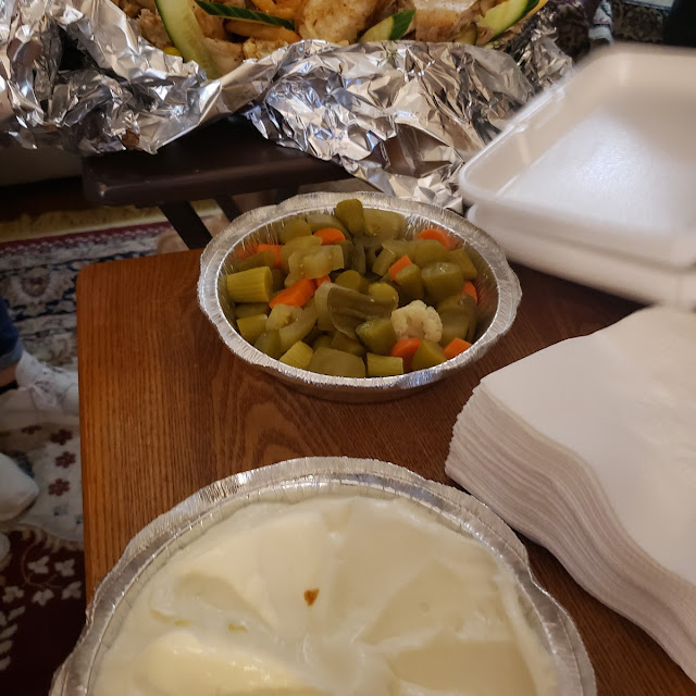 Garlic Sauce and Pickeled Vegetables