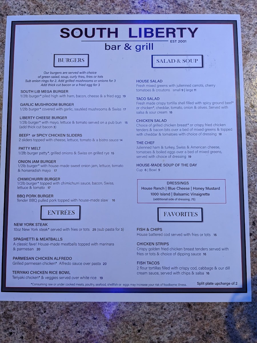 South Liberty Bar & Grill Photo Menu 9