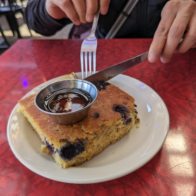 Grilled Blueberry Cornbread