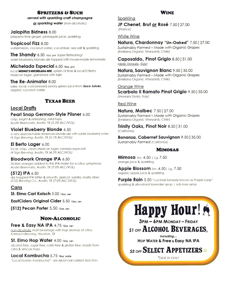 Bouldin Creek Cafe Photo Menu 5