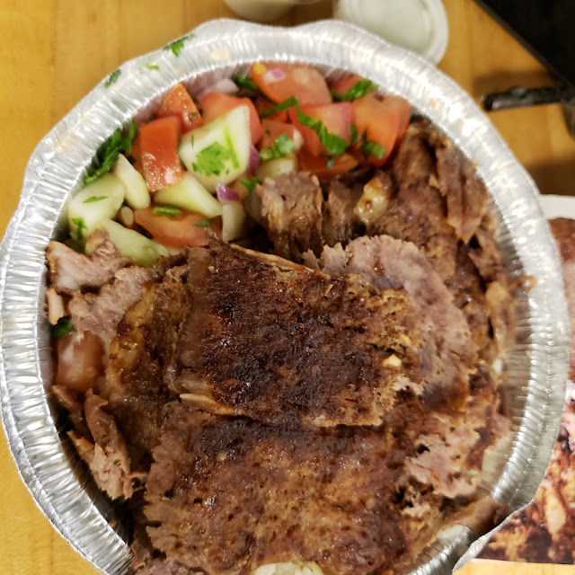 Chicken Lamb Mix Gyro with Salad and Rice