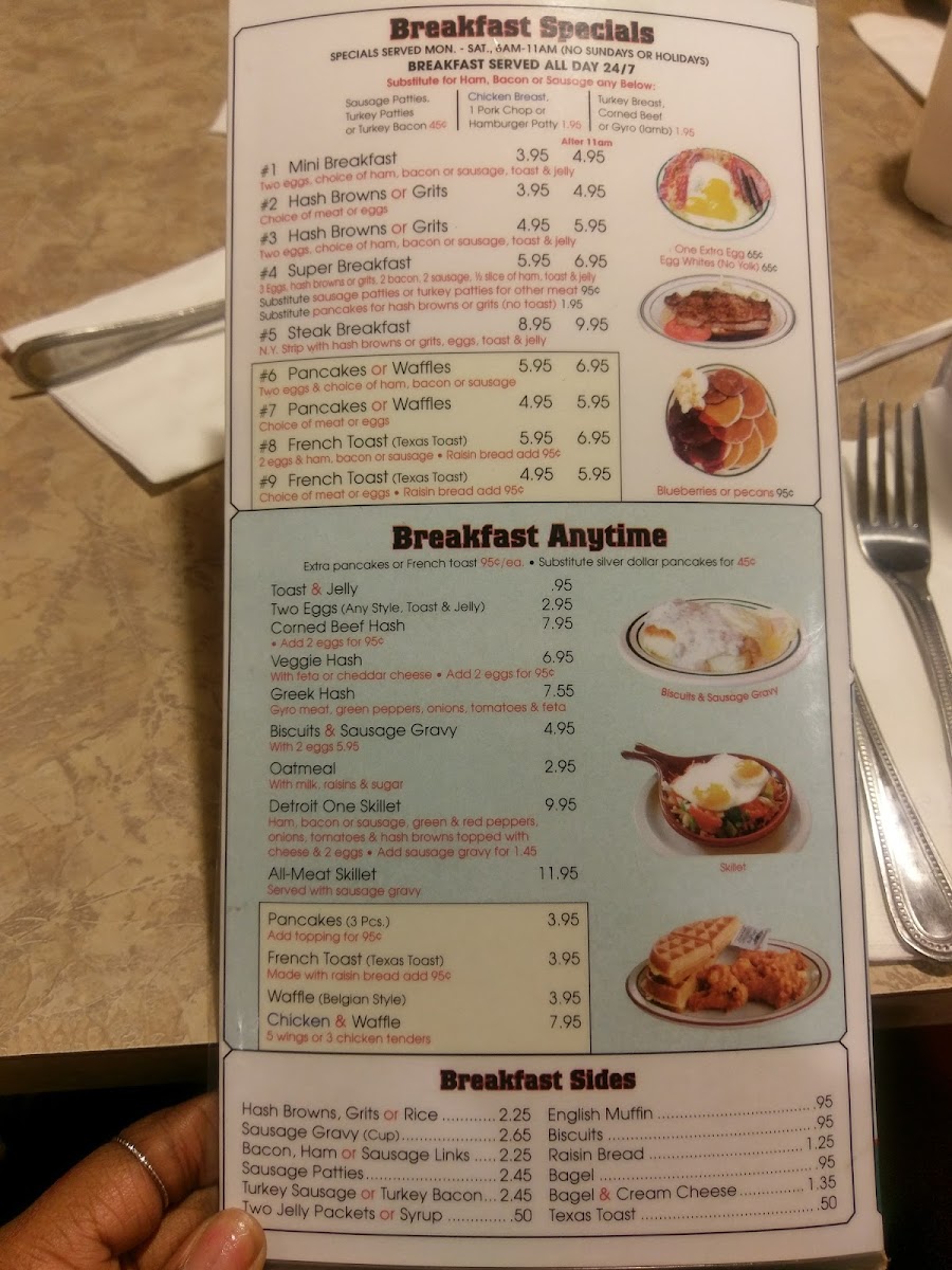 Detroit One Coney Island Restaurant Photo Menu 10